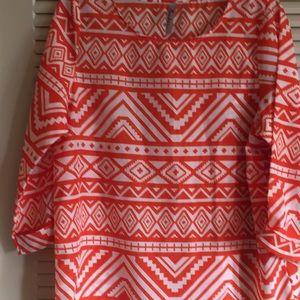 ✴️ Bamboa XL Aztec Print orange white polyester